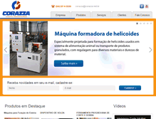 Tablet Screenshot of corazza.ind.br